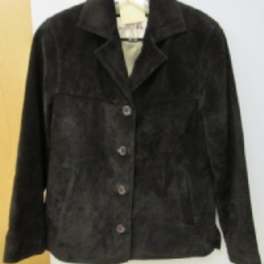 Sea Dream Leather Black Suede Coat - Size XS